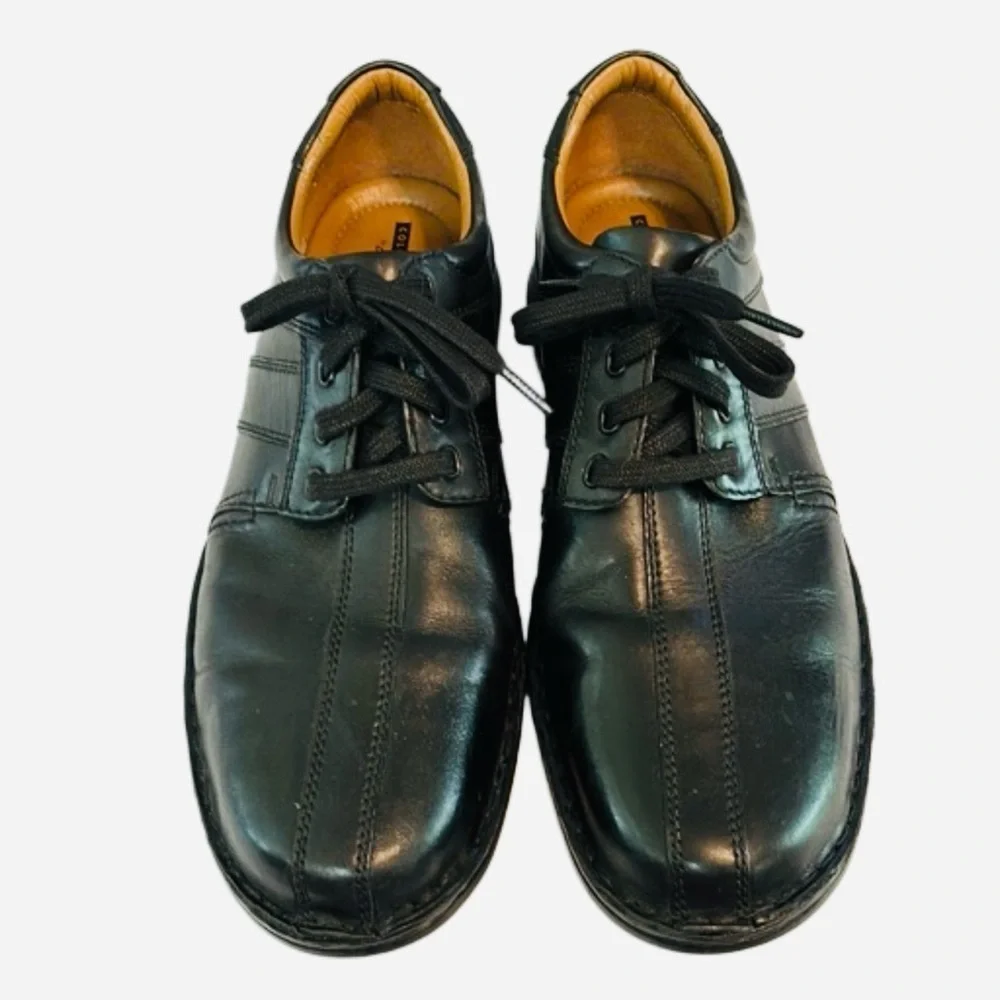 Clark Collection Soft Cushion Mens Oxfords, Size 12W, Black